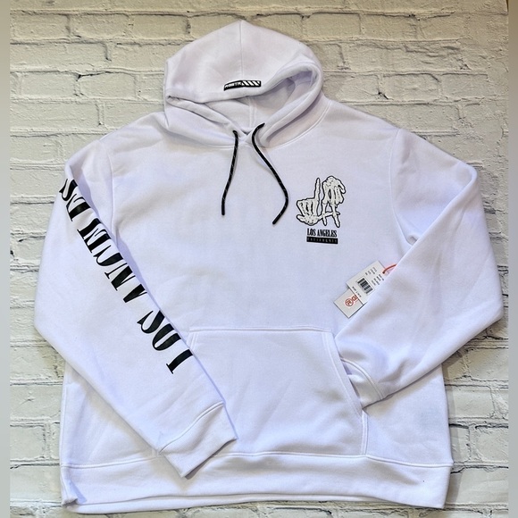 NWT RGSTR LA Bones Hoodie in White - Picture 1 of 6